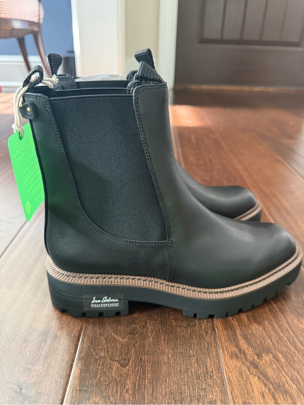 Sam Edelman Black Laguna Boot with Tan Welt